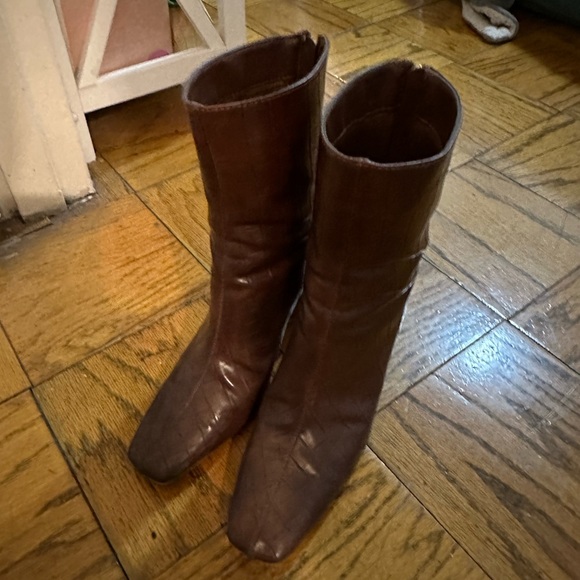 Zara - size 8 brown snakeskin boots - Picture 3 of 3